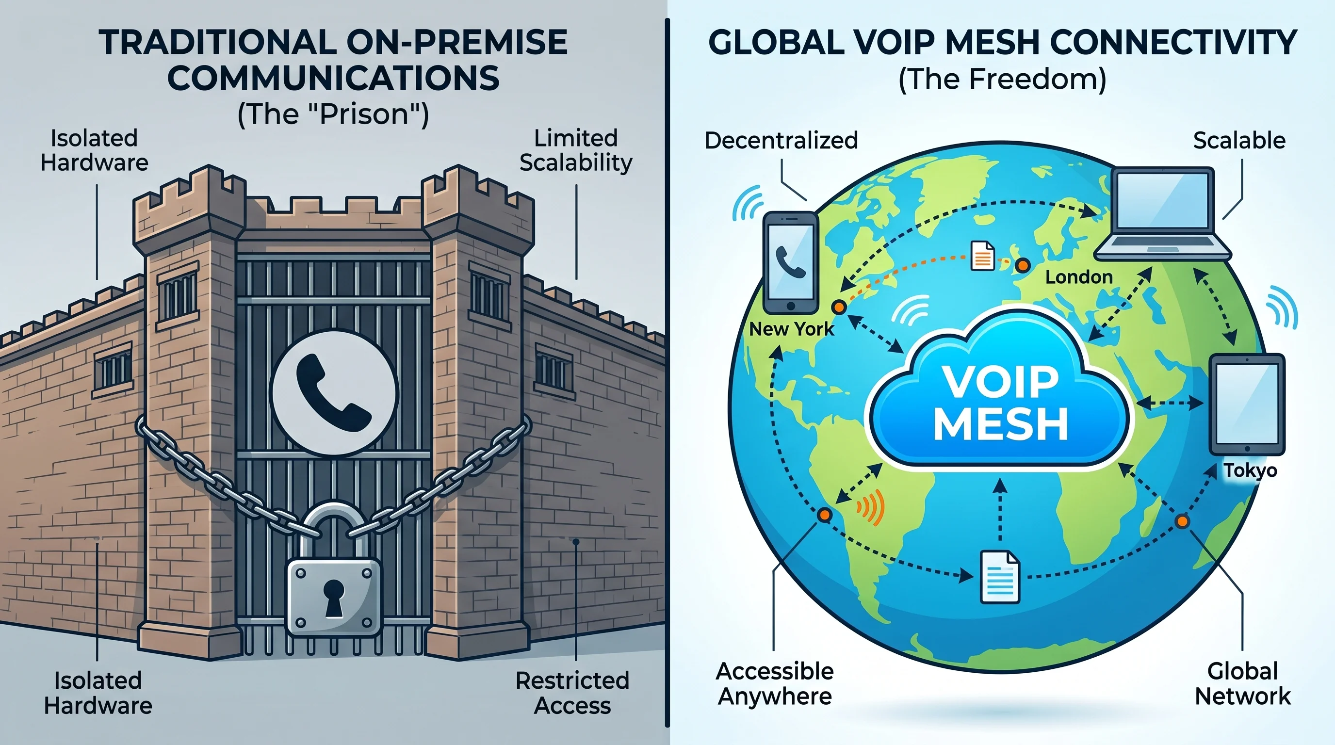 VoIP network infrastructure and enterprise security